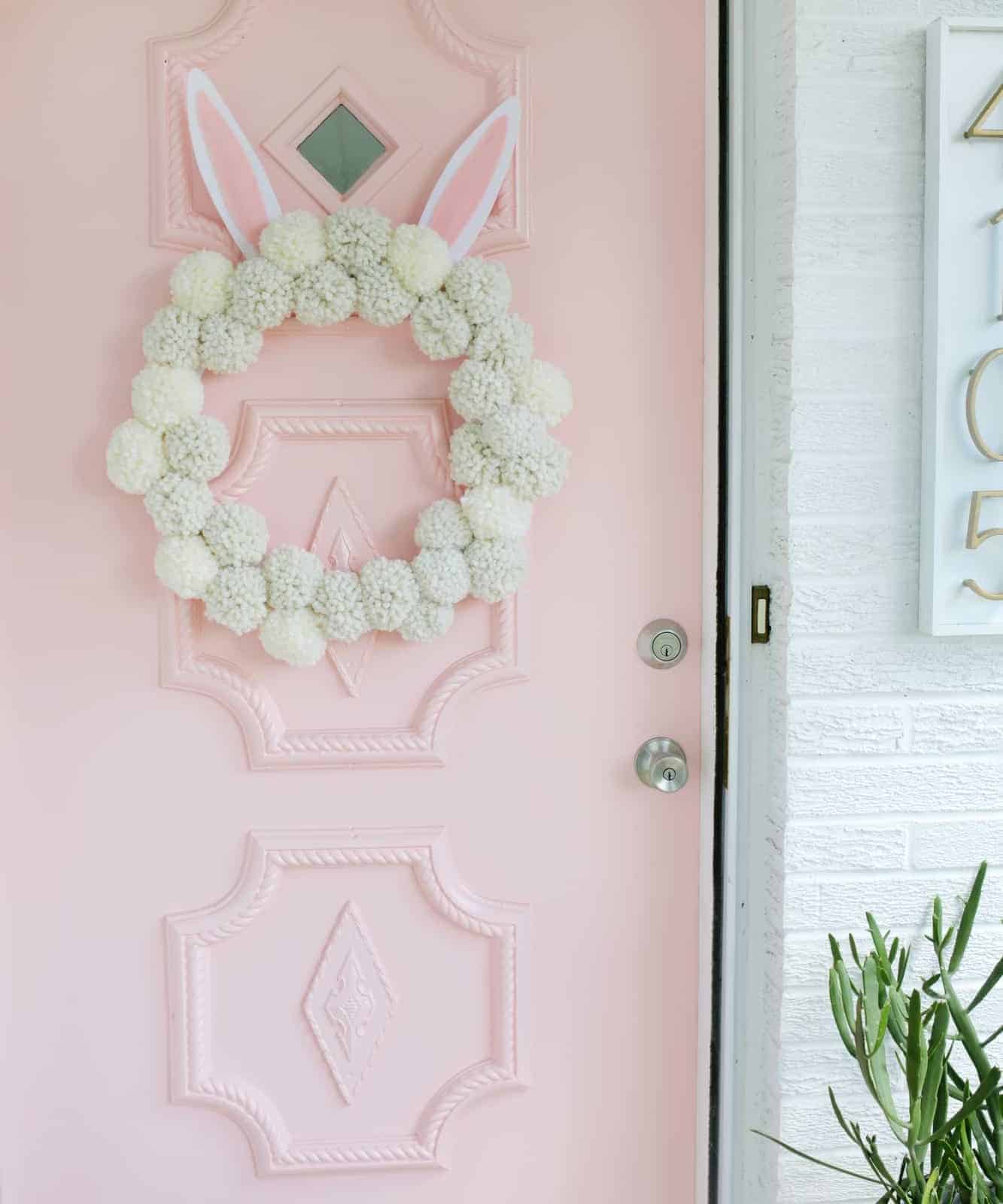 Bunny Pom Pom Wreath