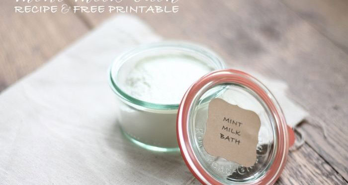 DIY Mint Milk Bath Jar