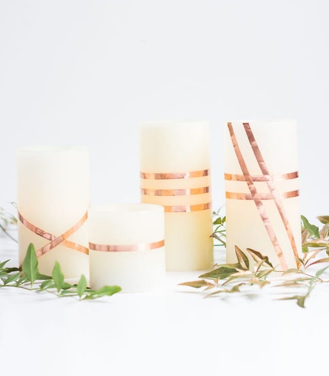 Copper Wrapped Candles