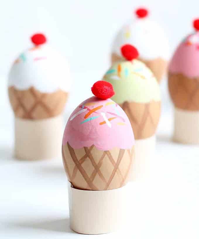 Easter Egg Cone with Ice-Cream