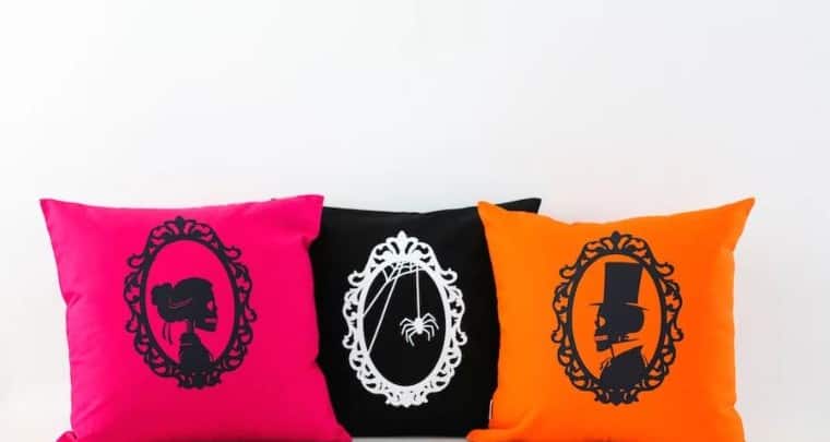 DIY Halloween-Themed Silhouette Pillow Covers