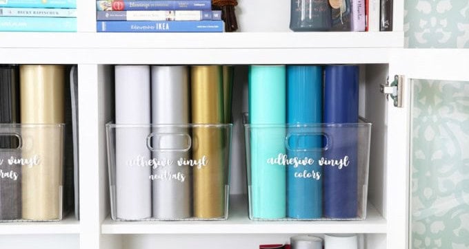 Acrylic Bin Craft Vinyl Storage