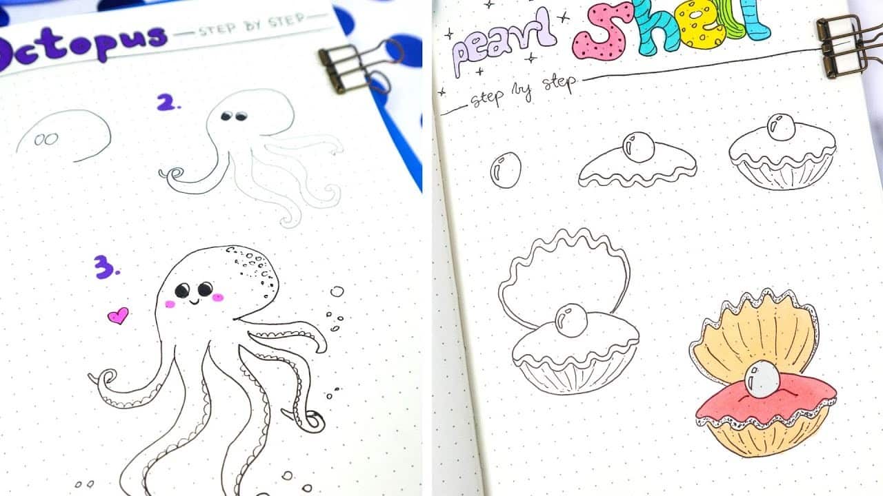 25 Best Ocean Doodles for Bullet Journal