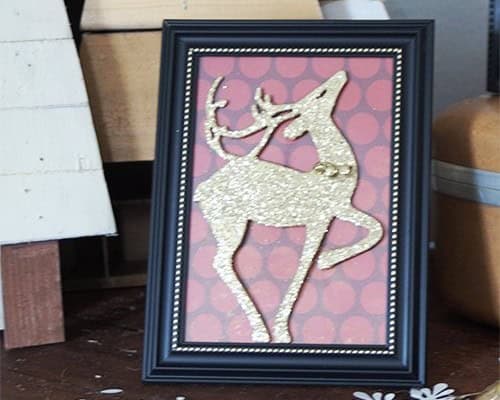 Framed Reindeer Silhouette