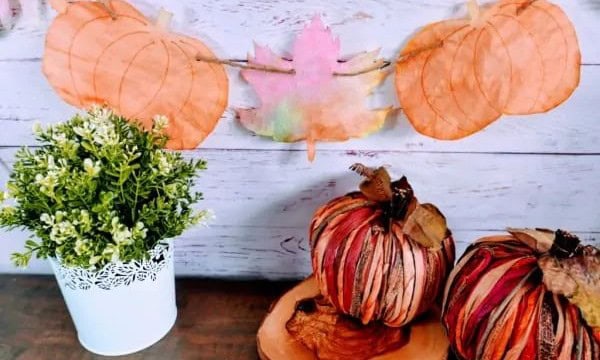 Coffee Filter Fall Garland