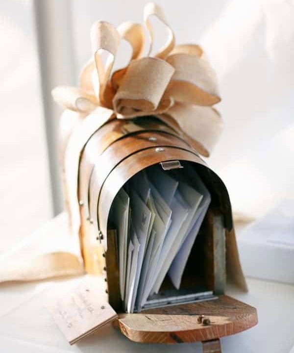 Wedding Card Holder from an Upcycled Classic Mailbox