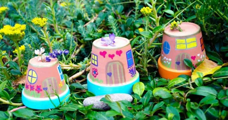 Outdoor Painted Fairy Houses