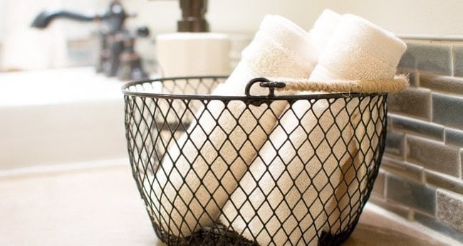 Industrial-Style Towel Bin