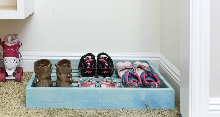 Wooden Shoe Organizer Tray