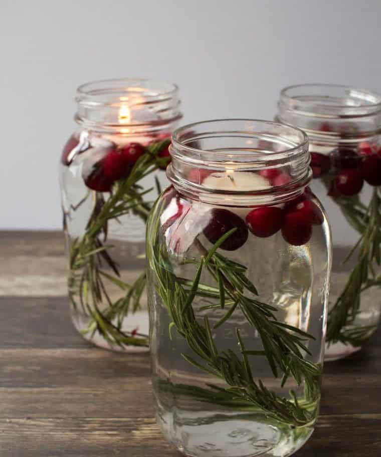 Mason Jar Floating Candle Display