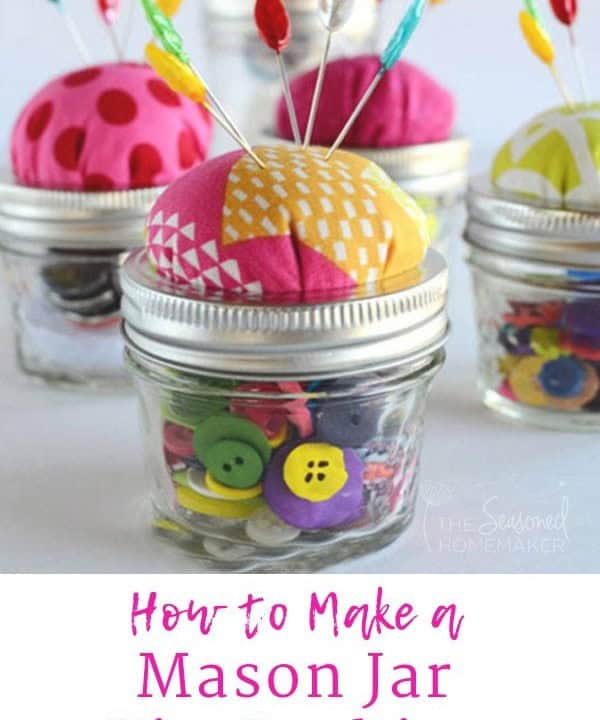 Mason Jar Pin Cushion