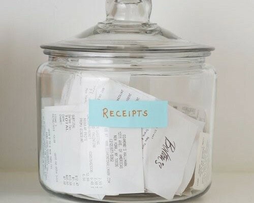 Receipt Jar