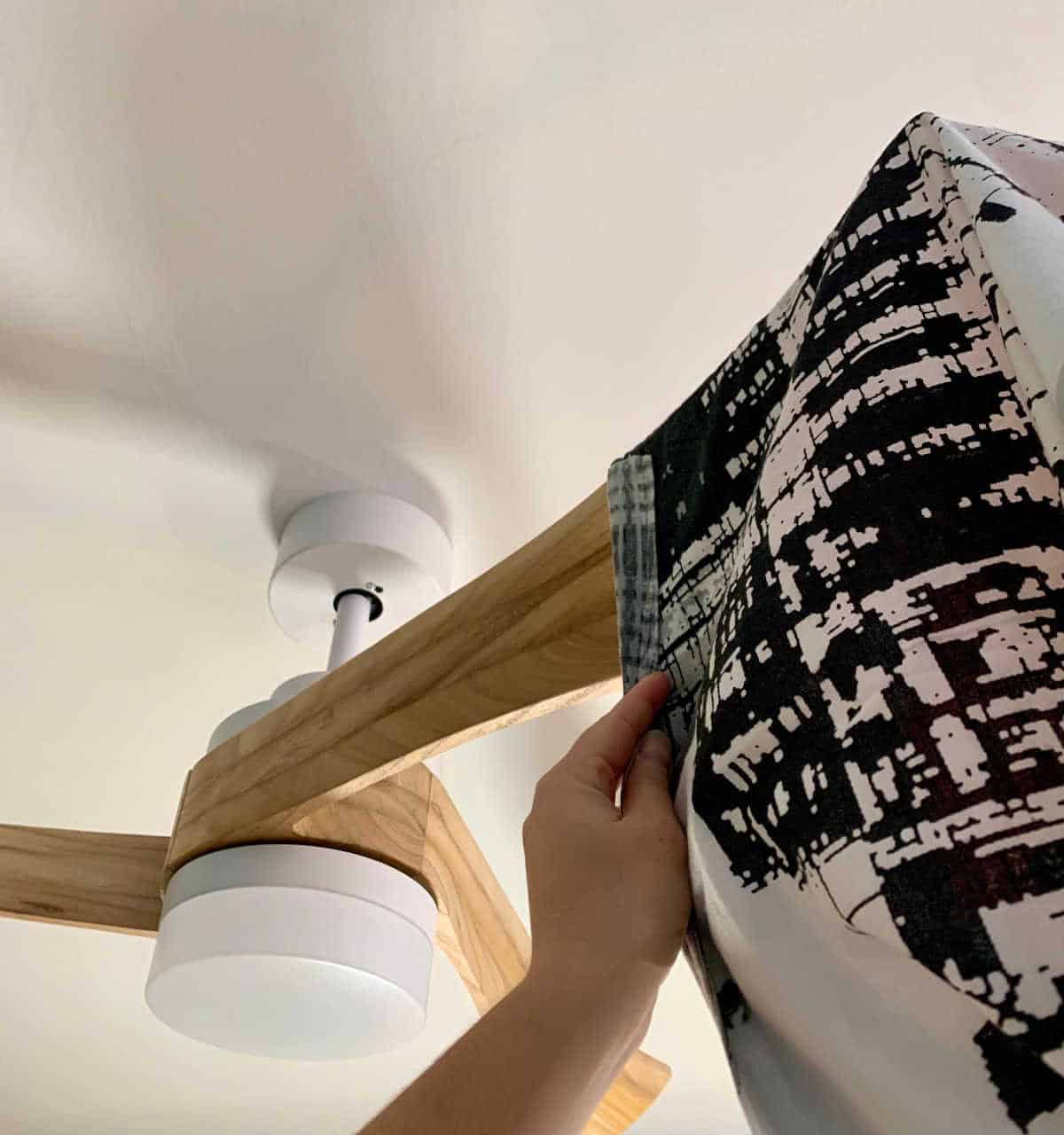 Clean Ceiling Fans with Pillowcase