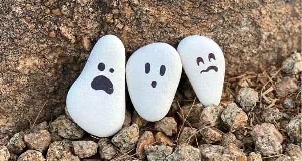 Halloween Ghost Rock Craft