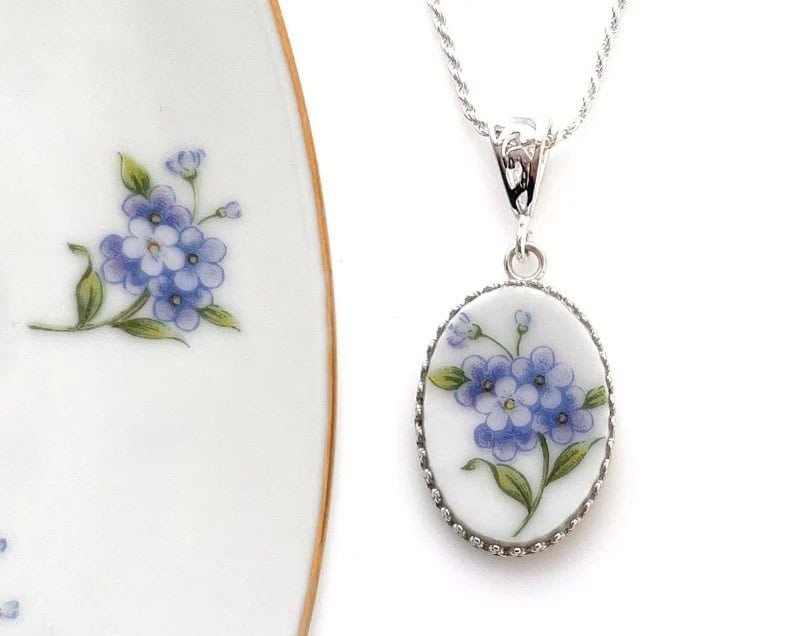 China Forget Me Not Necklace