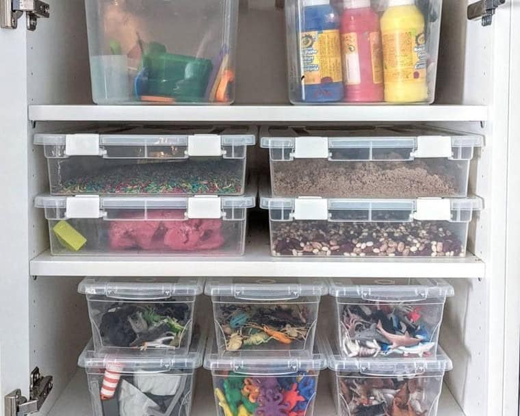 Use Transparent Baskets to Organize Crafts