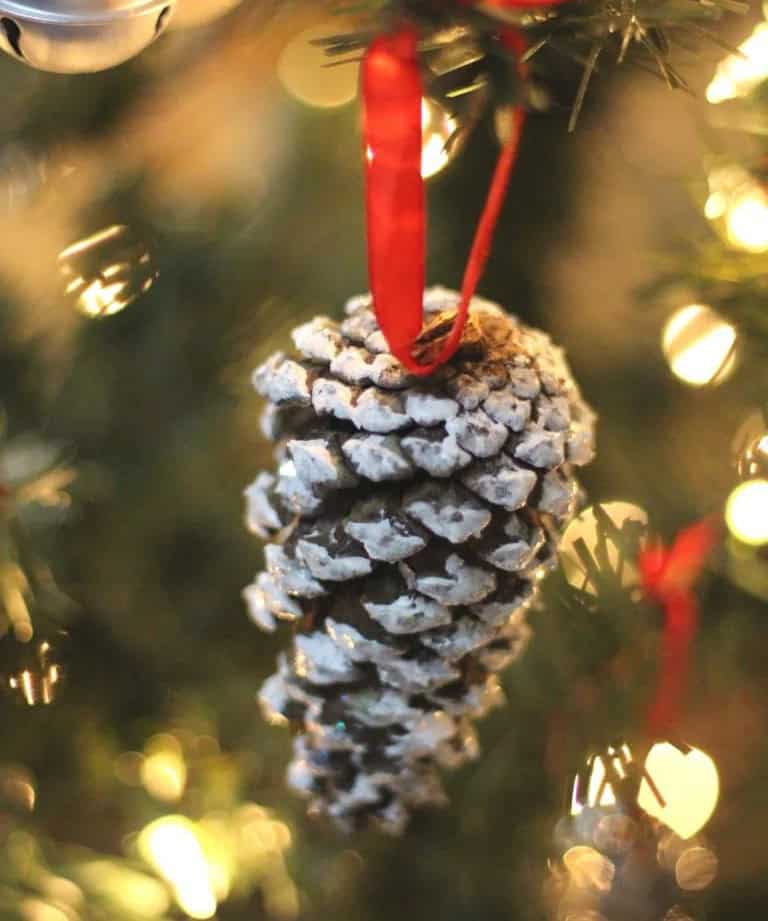 Snowy Pinecone Ornaments