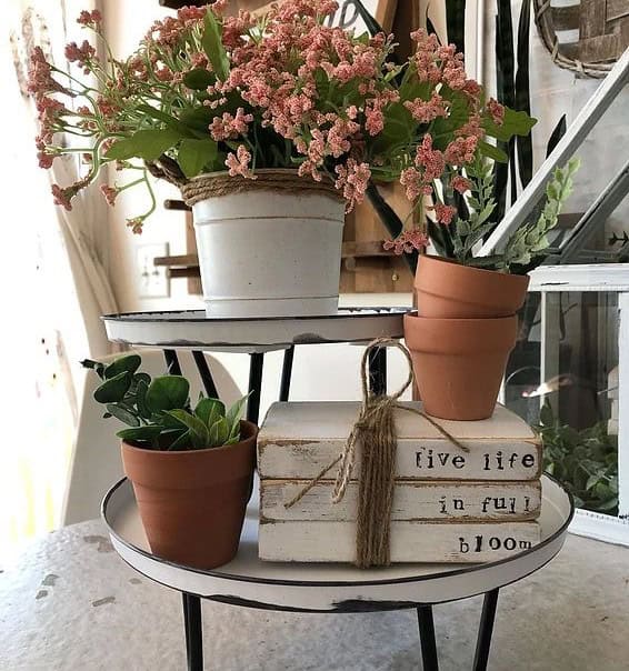 Farmhouse-Style Stacked Trays