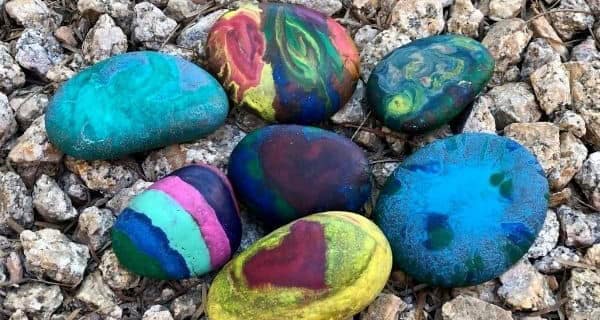 Melted Crayon Rocks