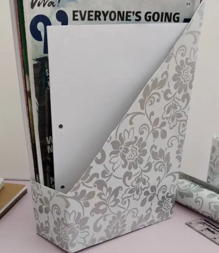 DIY Desk Magazine Organizer