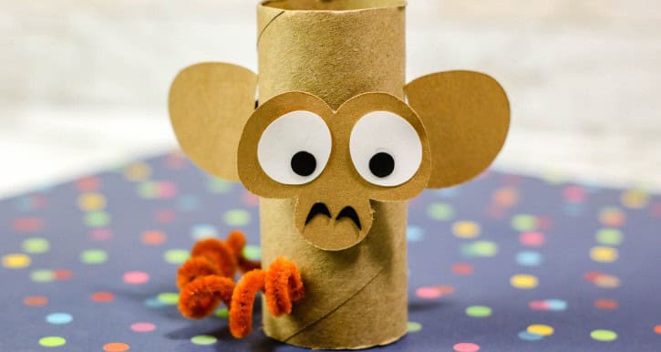 Monkey Cardboard Tube Craft