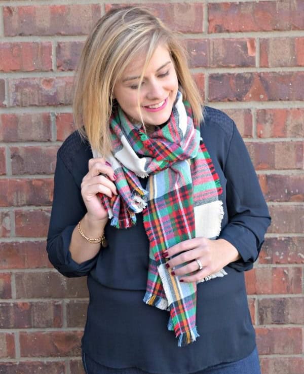 Cheap and Easy Blanket Flannel Scarf with Fringe