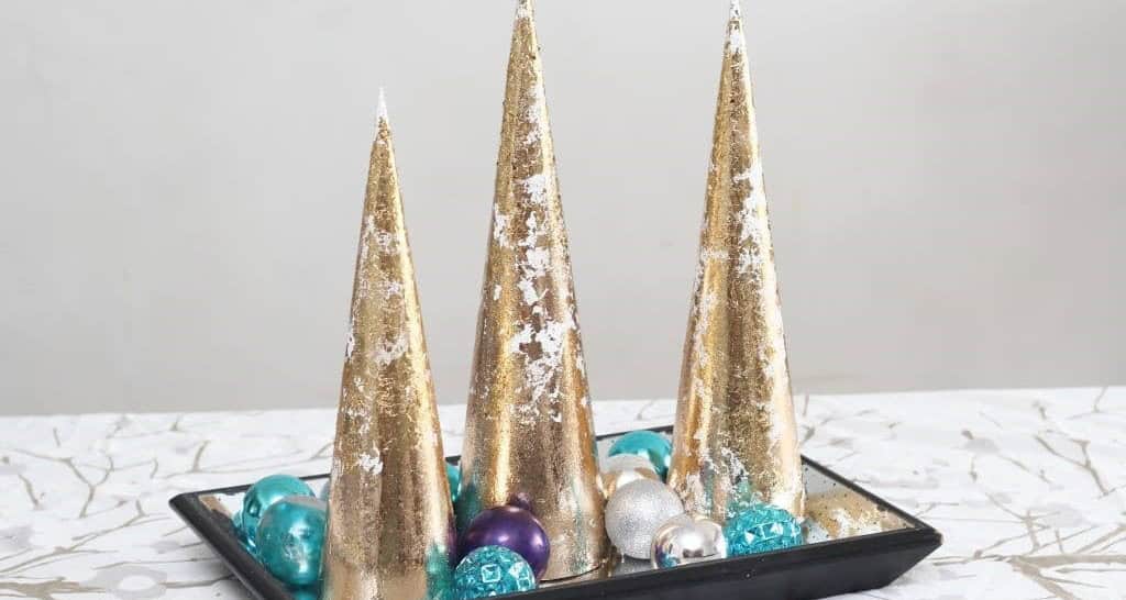 Gold Leaf Christmas Trees