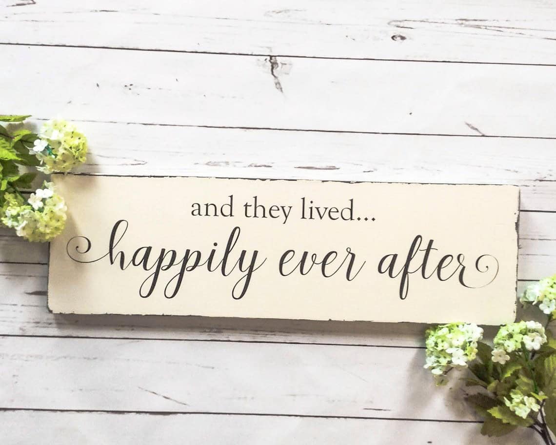 “Happily Ever After” Rustic Sign