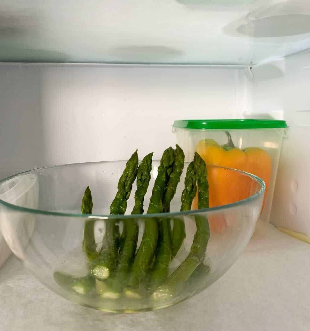 Store Asparagus in a Glass of Water or a Bowl