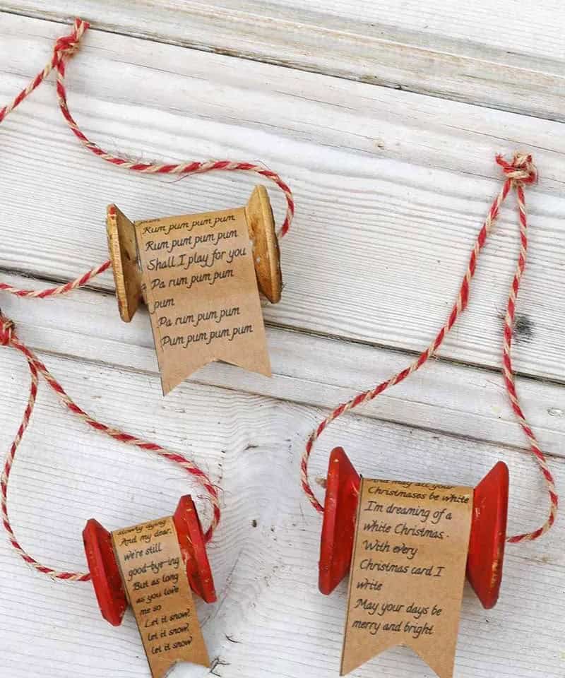 Wooden Thread Spool Ornament