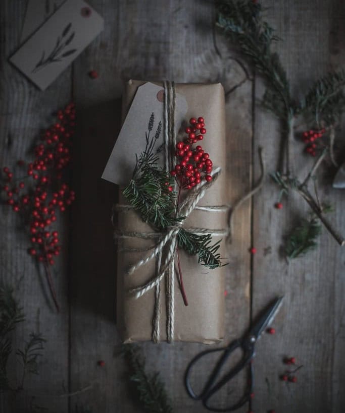 Festive Wrapping Inspiration with Greenery and Berries