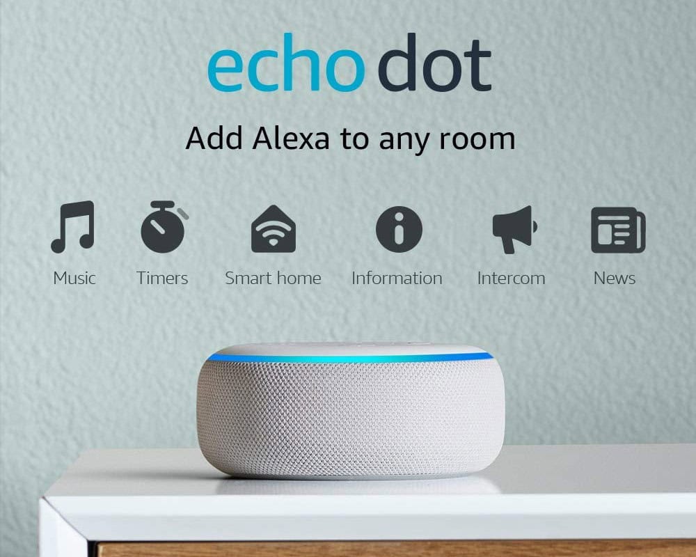 An Amazon Echo Dot