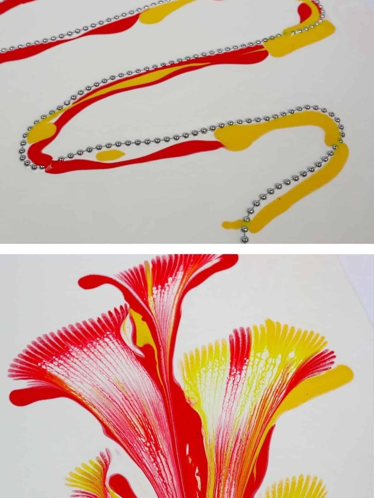 Paint Flowers with a String of Beads