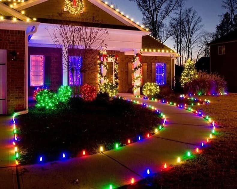 A Colorful Christmas Path