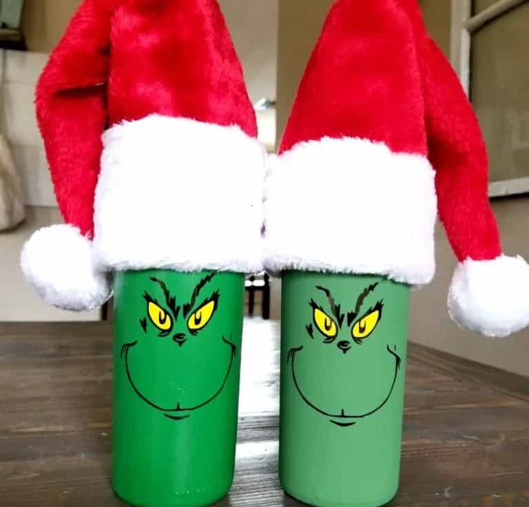 DIY Grinch Wine Bottle