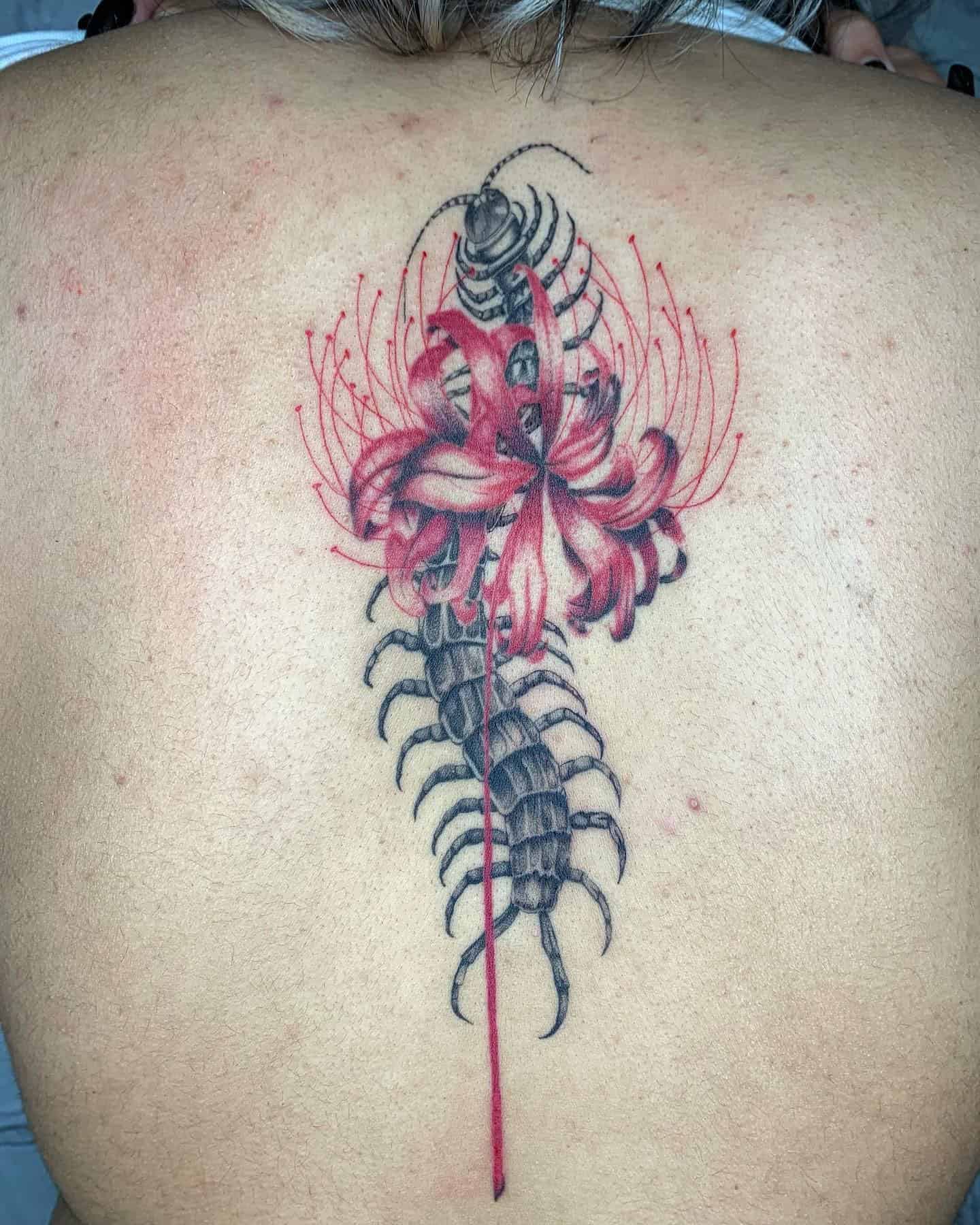 14] Fusion of Spider Lily and Centipede Tattoo