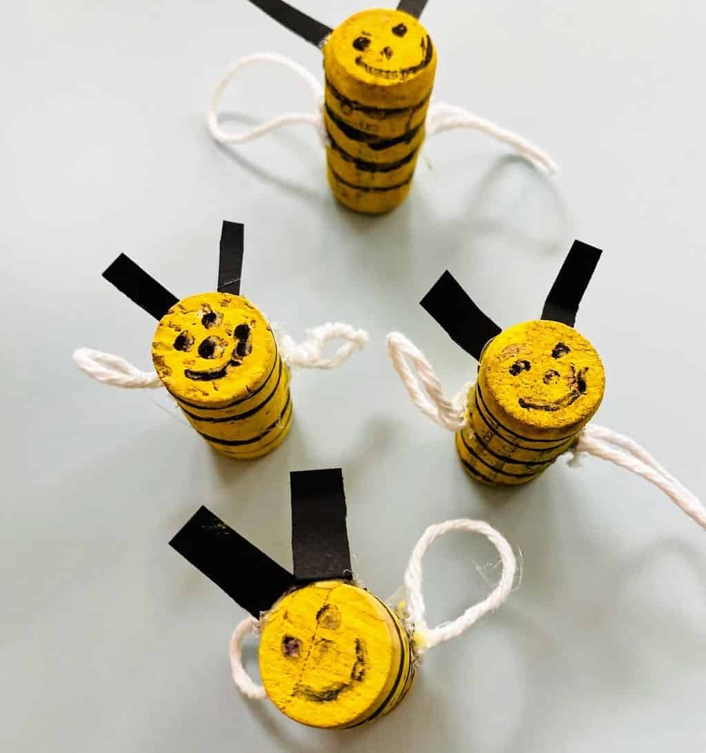 DIY Cork Honeybee