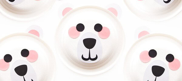 Paper Plate Polar Bear