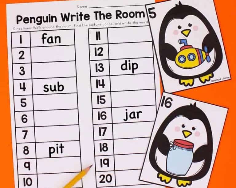 Penguin CVC Word Activity