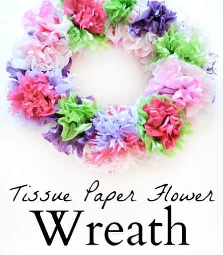 Tissue Paper Flower Wreath