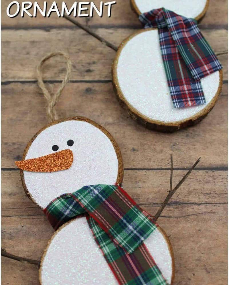 Rustic Snowman Ornament