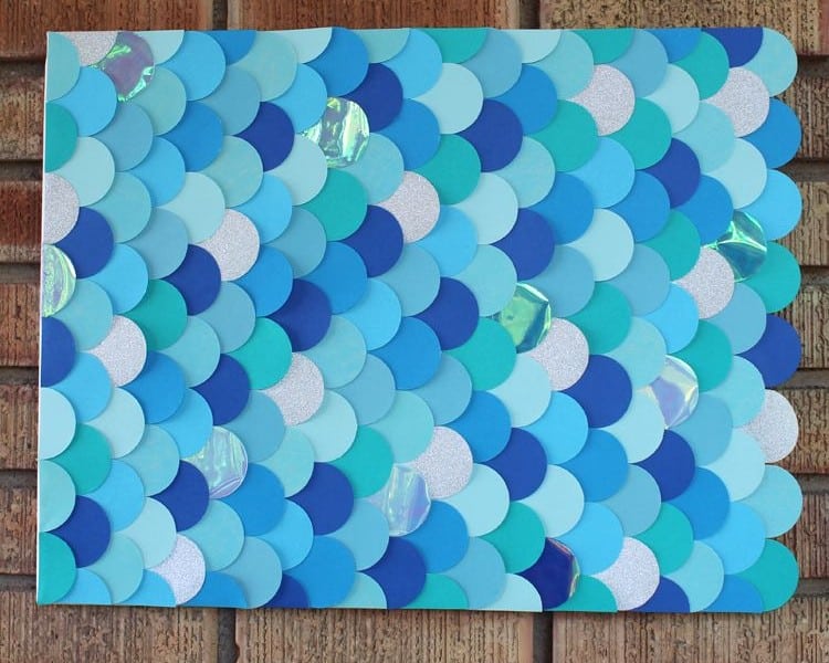 Mermaid Wall Art with DIY Fish Scales