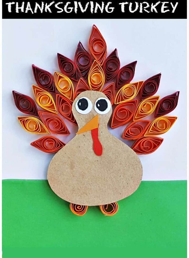 Paper Quilled Thanksgiving Turkey