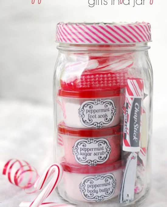 Peppermint Pampering Gifts in a Jar