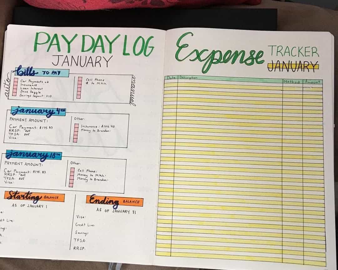 Pay Day Log and Expense Tracker