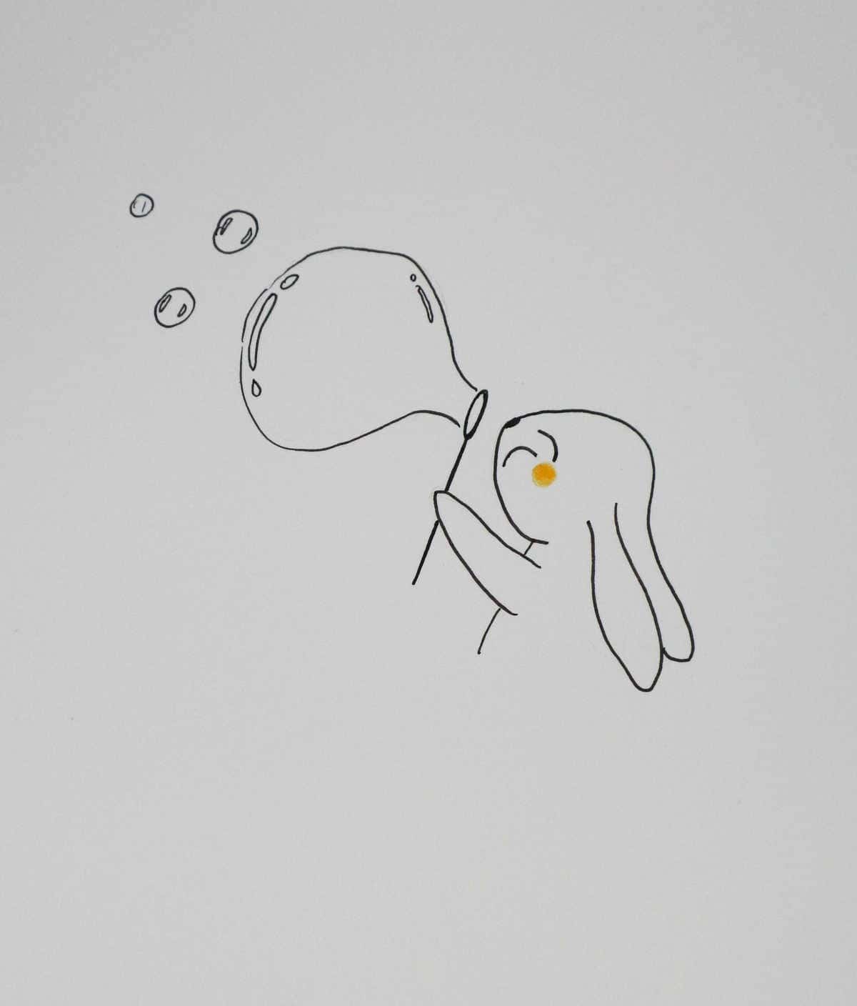 Bunny Blowing Bubbles