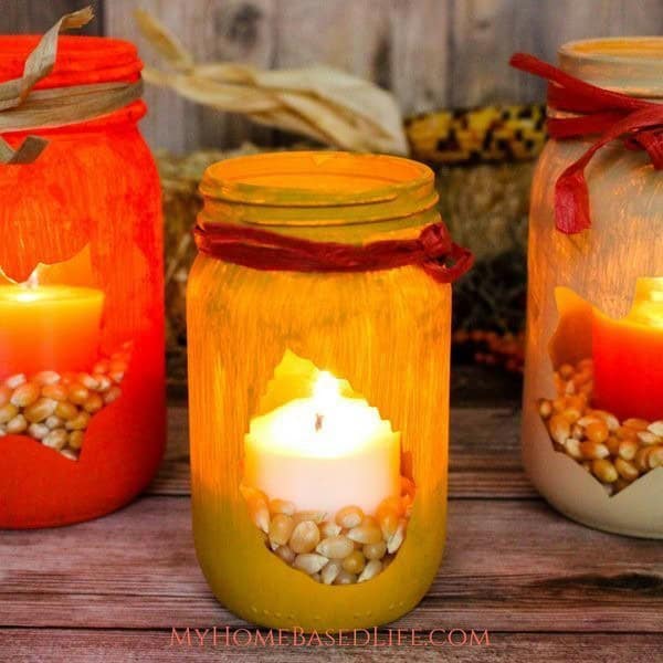 LEAF MASON JAR LUMINARY