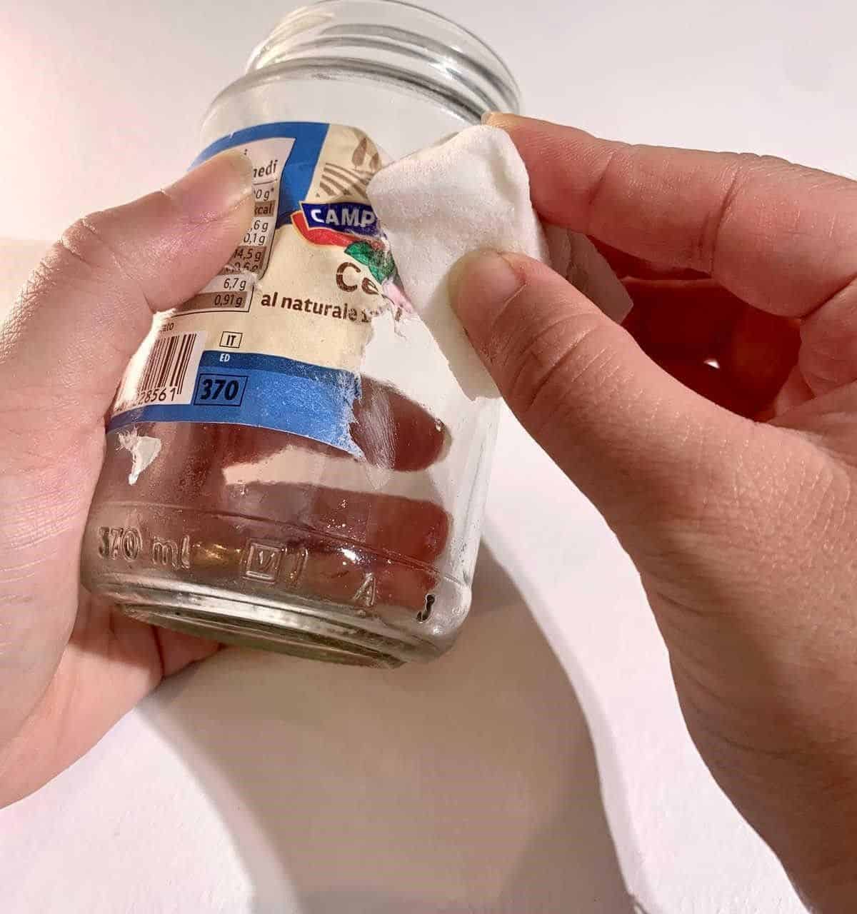 Remove Labels from Glass Jars