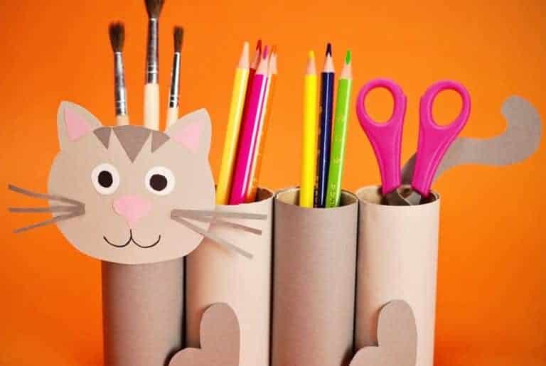 Cat Paper Roll Desk Organiser