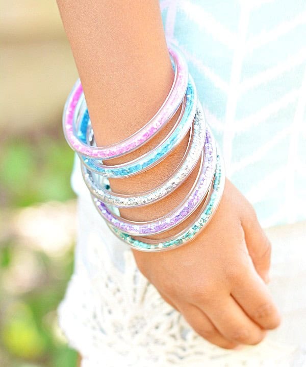 Glitter Vinyl Tube Bracelets